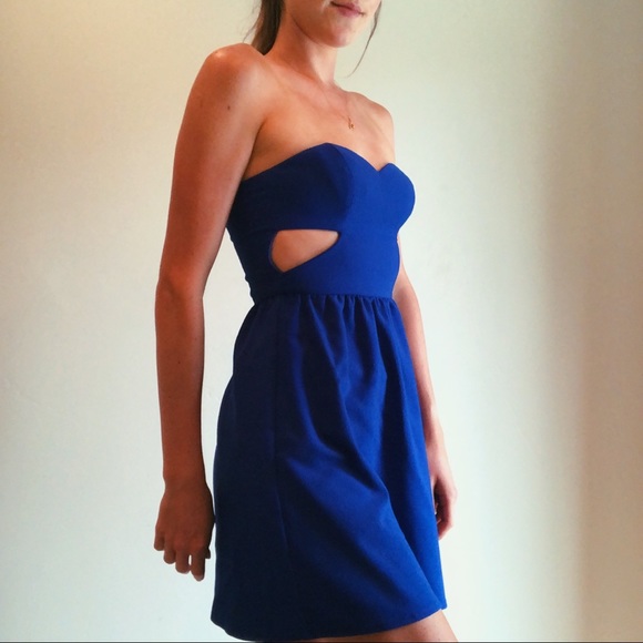 Nordstrom Royal Blue Strapless Cutout Dress - Picture 5 of 5